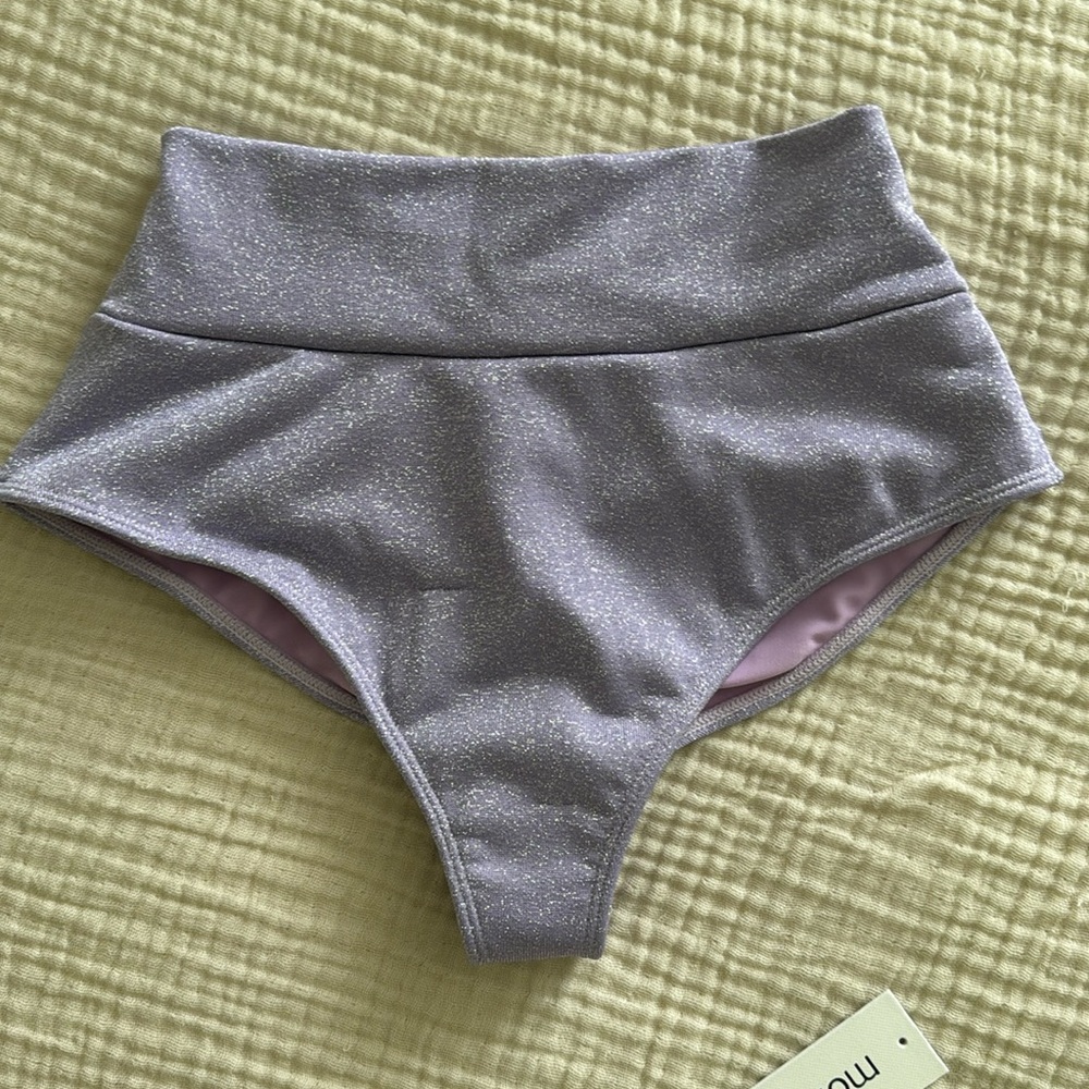 Montce lilac sparkle high rise bikini